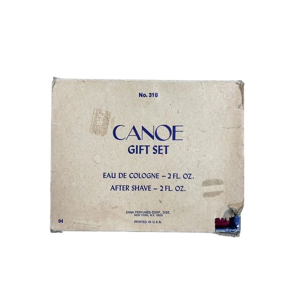 Vintage Dana Canoe Gift Set Eau De Cologne‎ After Shave 2 fl oz Men's